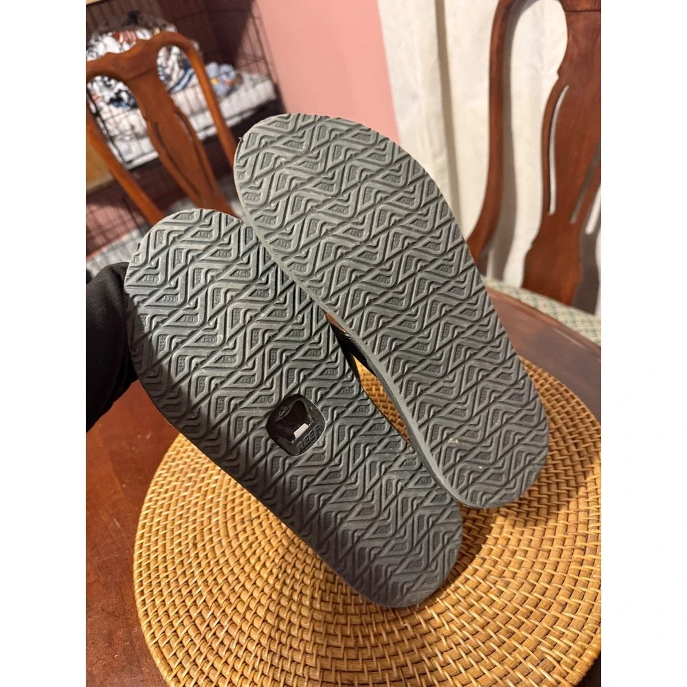 Reef Element TQT Mens Flip Flops Dark Grey Athletic Sandals Size 10 H-22 LTC